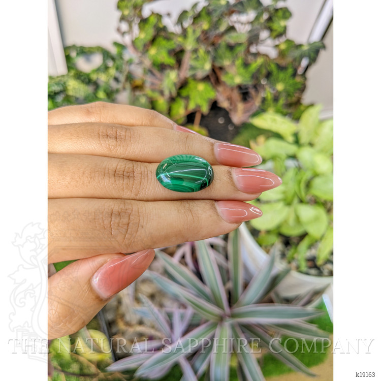 17.96 Ct. Cabochon Malachite from Russia