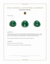 24.81 Ct. Cabochon Malachite from Russia Appraisal