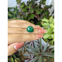 24.81 Ct. Cabochon Malachite from Russia Life Style