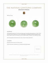 34.79 Ct. Green Cabochon Jade from Burma (Myanmar) Appraisal