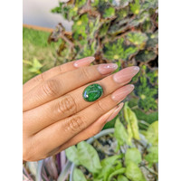 10.64 Ct. Cabochon Malachite from Russia Life Style