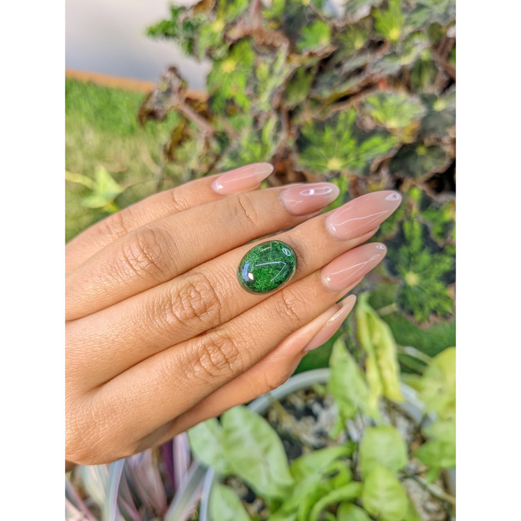 10.64 Ct. Cabochon Malachite from Russia