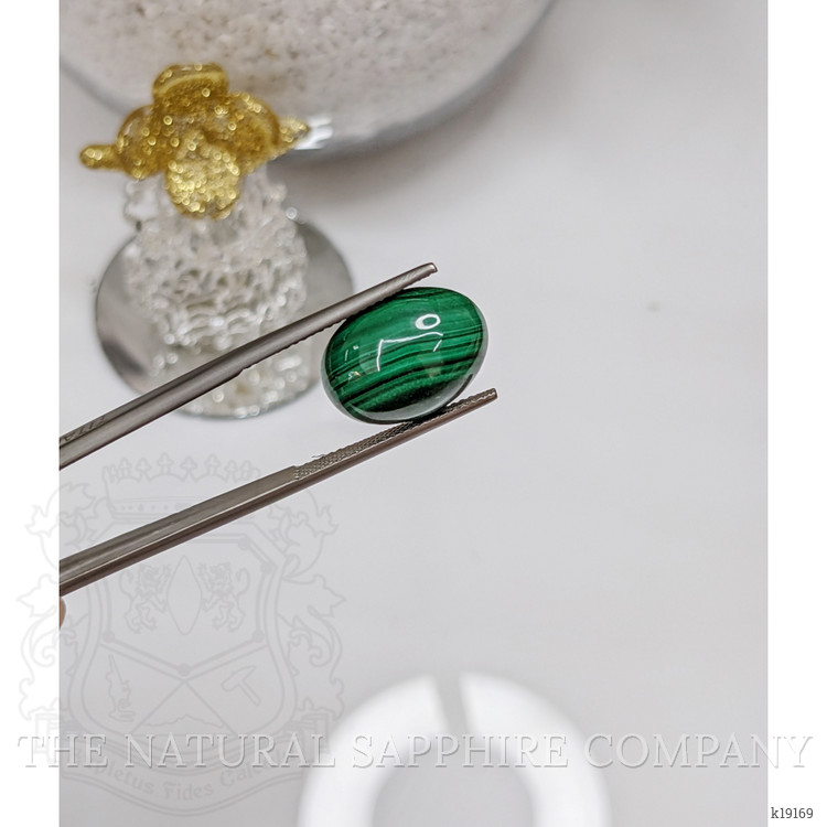 11.12 Ct. Cabochon Malachite from Russia
