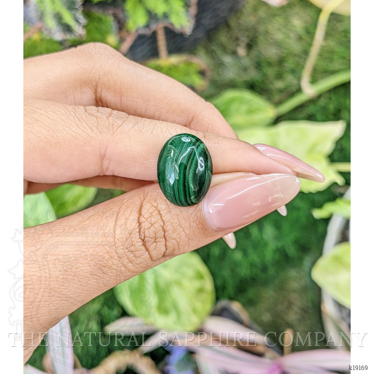 11.12 Ct. Cabochon Malachite from Russia