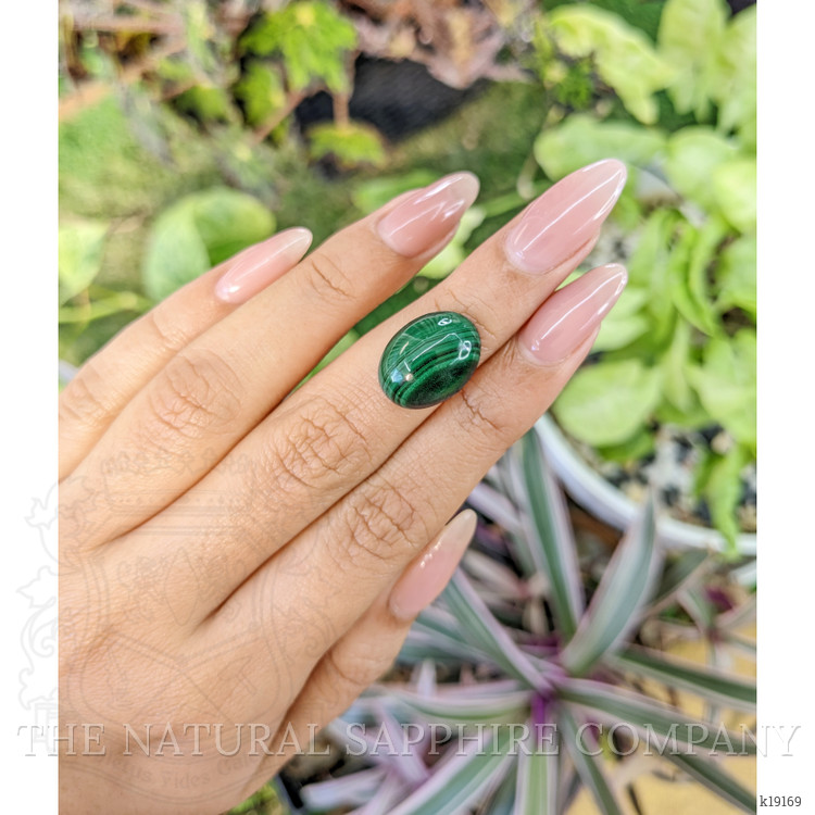 11.12 Ct. Cabochon Malachite from Russia