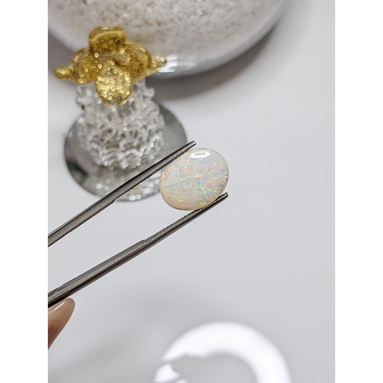 3.44 Ct. Cabochon White Opal from United States