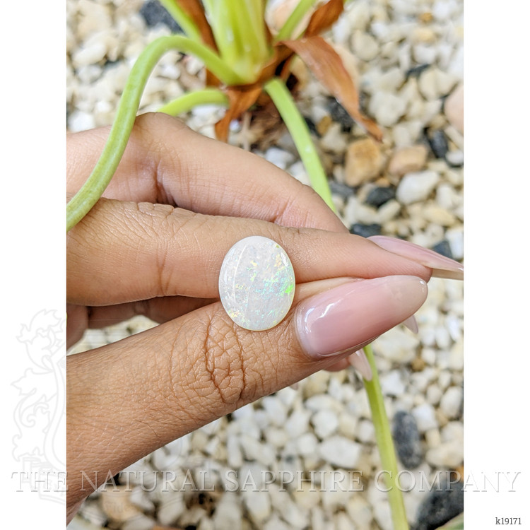 3.44 Ct. Cabochon White Opal from United States