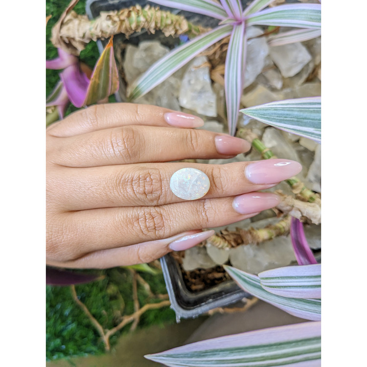 3.44 Ct. Cabochon White Opal from United States