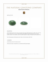 5.03 Ct. Green Cabochon Jade from Burma (Myanmar) Appraisal