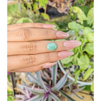 3.95 Ct. Cabochon White Opal from Burma (Myanmar) Life Style