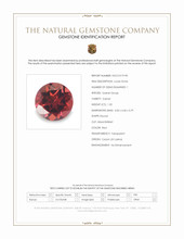 1.02 Ct. Red Garnet from Ceylon (Sri Lanka) Scan Report