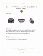 5.62 Ct. Purple Spinel from Ceylon (Sri Lanka) Appraisal