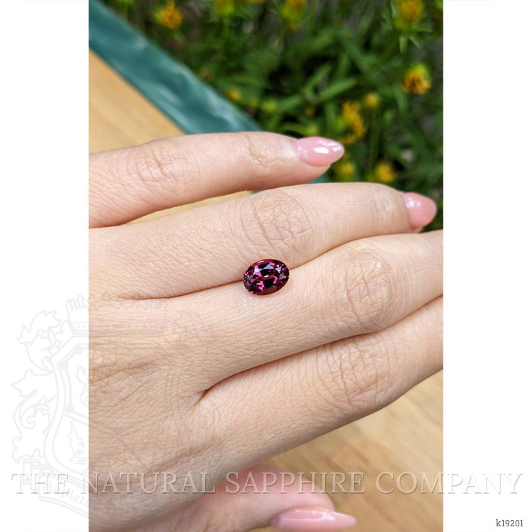 1.91 Ct. Purplish Pink Garnet from Ceylon (Sri Lanka)