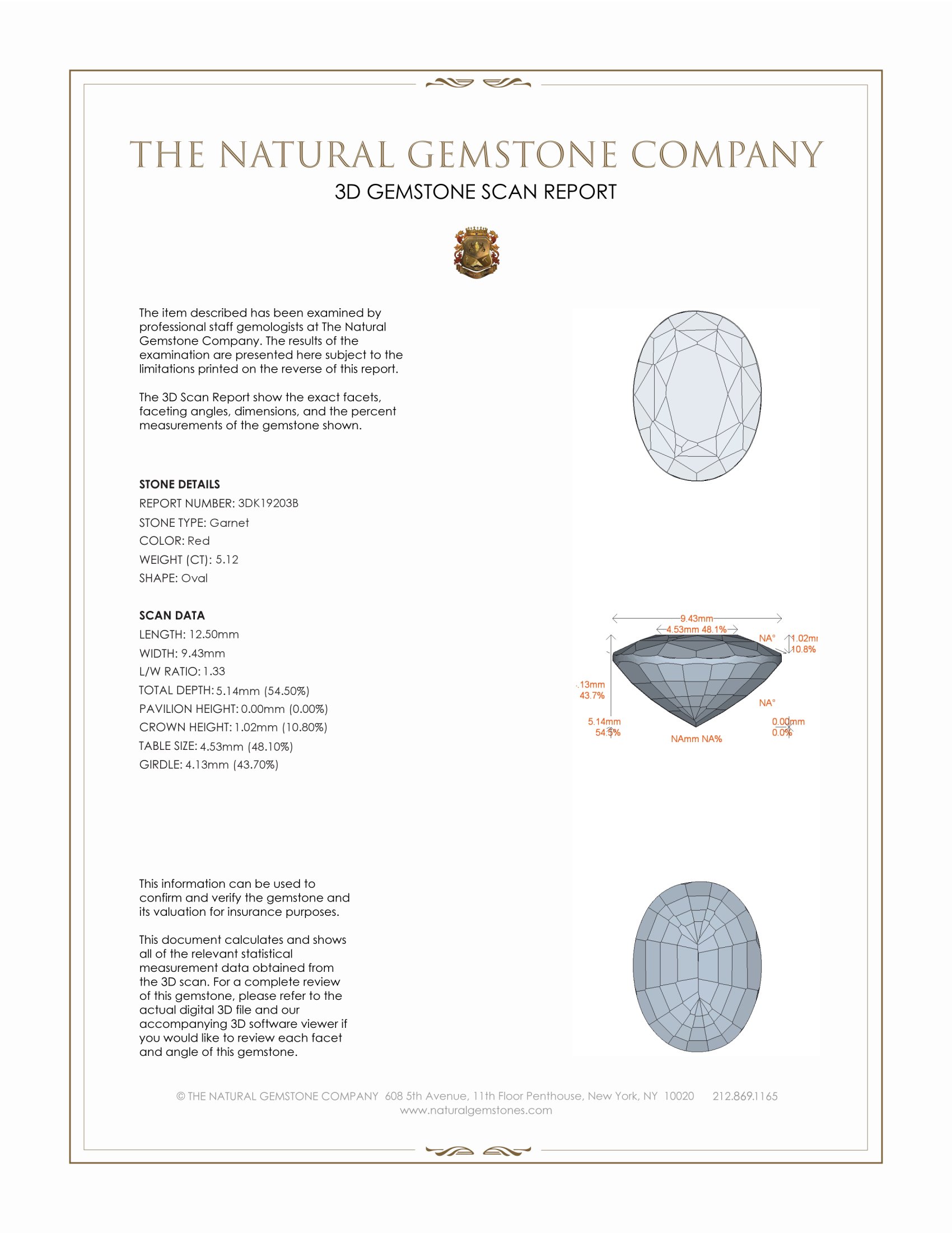 5.12 Ct. Garnet from Ceylon (Sri Lanka)