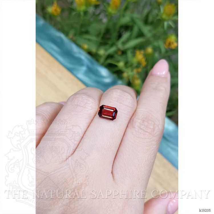 1.53 Ct. Orangish Red Garnet from Ceylon (Sri Lanka)