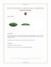 6.21 Ct. Green Cabochon Jade from Burma (Myanmar) Appraisal