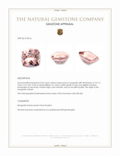 4.05 Ct. Orangish Pink Morganite from Brazil Appraisal