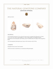 27.46 Ct. Morganite from Brazil Appraisal