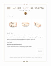 34.61 Ct. Peach Morganite from Brazil Appraisal