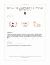 26.59 Ct. Peach Morganite from Brazil Appraisal