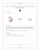 6.65 Ct. Orangish Pink Morganite from Brazil Appraisal