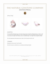 6.65 Ct. Morganite from Brazil Appraisal