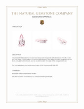 2.72 Ct. Pink Morganite from Brazil Appraisal