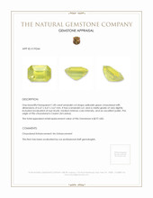 1.00 Ct. Chrysoberyl from Ceylon (Sri Lanka) Appraisal