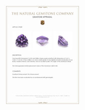 14.58 Ct. Purple Amethyst from Brazil Appraisal
