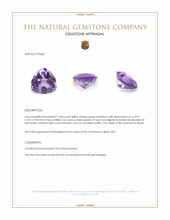 12.83 Ct. Purple Amethyst from Brazil Appraisal
