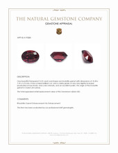 3.32 Ct. Red Rhodolite Garnet from Ceylon (Sri Lanka) Appraisal