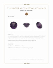 1.90 Ct. Purple Spinel from Ceylon (Sri Lanka) Appraisal