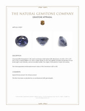 1.08 Ct. Violet Spinel from Ceylon (Sri Lanka) Appraisal