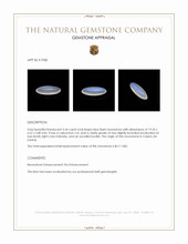 5.54 Ct. Blue Flash Cabochon Moonstone from Ceylon (Sri Lanka) Appraisal