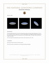 5.54 Ct. Cabochon Moonstone from Ceylon (Sri Lanka) Appraisal