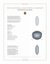 5.54 Ct. Cabochon Moonstone from Ceylon (Sri Lanka) 3 D Scan Report