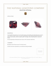 2.72 Ct. Red Rhodolite Garnet from Ceylon (Sri Lanka) Appraisal