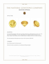 1.88 Ct. Zircon from Ceylon (Sri Lanka) Appraisal