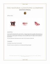 0.82 Ct. Pink Tourmaline from Mozambique Appraisal