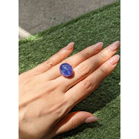 24.81 Ct. Violetish Blue Cabochon Tanzanite from Tanzania Life Style