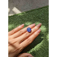17.28 Ct. Violetish Blue Cabochon Tanzanite from Tanzania Life Style