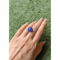 17.28 Ct. Violetish Blue Cabochon Tanzanite from Tanzania Life Style