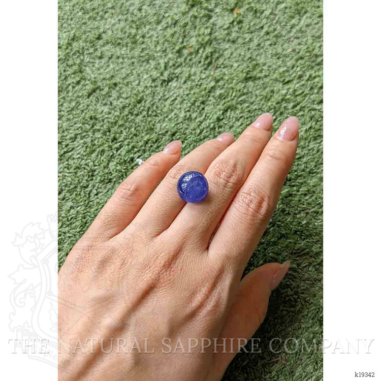 17.28 Ct. Violetish Blue Cabochon Tanzanite from Tanzania