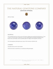 22.80 Ct. Cabochon Tanzanite from Tanzania Appraisal