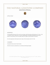 29.26 Ct. Cabochon Tanzanite from Tanzania Appraisal