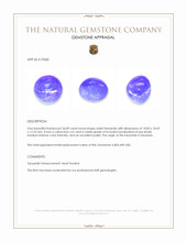 36.89 Ct. Cabochon Tanzanite from Tanzania Appraisal