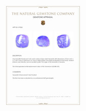 3.60 Ct. Violet Cabochon Tanzanite from Tanzania Appraisal
