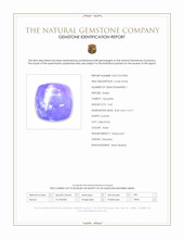 3.60 Ct. Violet Cabochon Tanzanite from Tanzania Scan Report