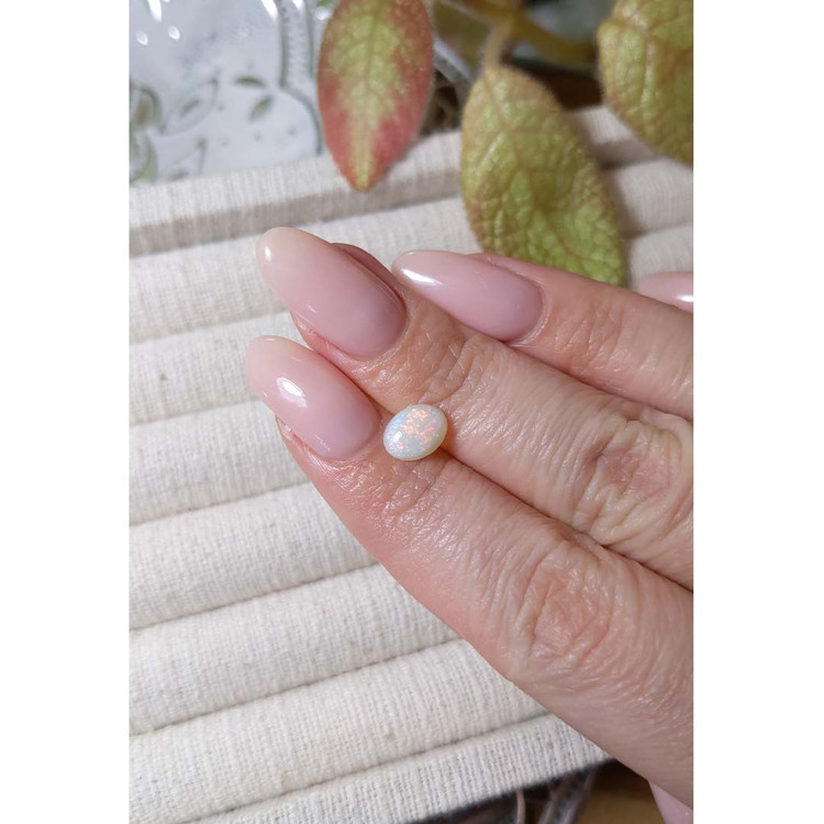 0.78 Ct. Cabochon White Opal from Ethiopia