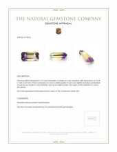 5.19 Ct. Ametrine from Ceylon (Sri Lanka) Appraisal